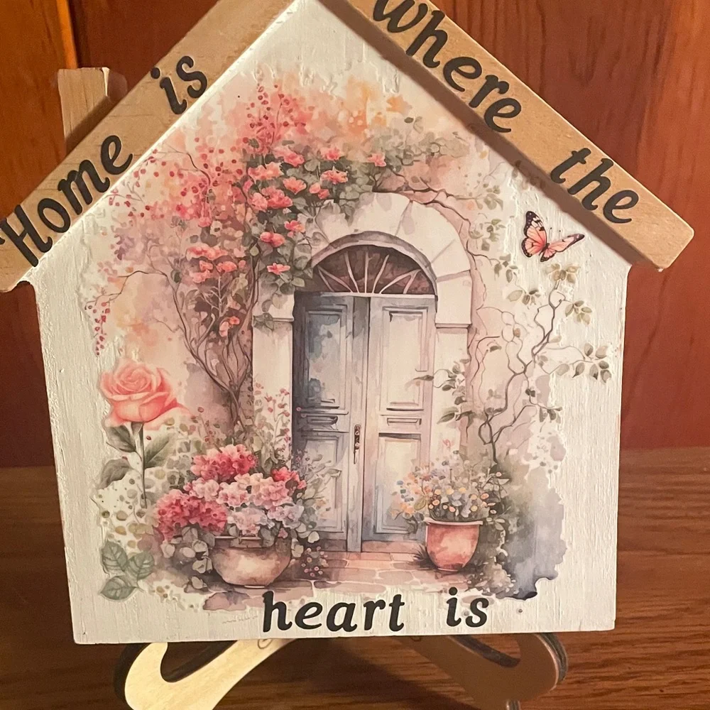 Charming Floral House Plaque